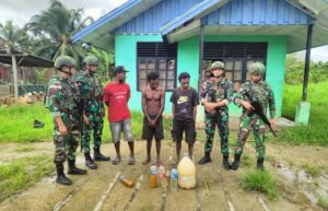 Satgas Yonif 141/AYJP Amankan Miras Tradisional Sageru di Kimaam