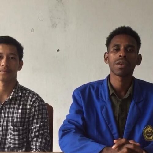 Ketua Himpunan Mahasiswa Jurusan (HMJ) Ilmu Pendidikan Fakultas Keguruan dan Ilmu Pendidikan Universitas Cendrawasih, Ayub Matius Imbiri