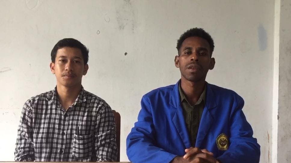 Ketua Himpunan Mahasiswa Jurusan (HMJ) Ilmu Pendidikan Fakultas Keguruan dan Ilmu Pendidikan Universitas Cendrawasih, Ayub Matius Imbiri