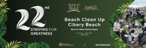 Horison Ultima Entrop Gelar Aksi Bersih Pantai Cibery Rayakan Ulang Tahun ke-22 MGM